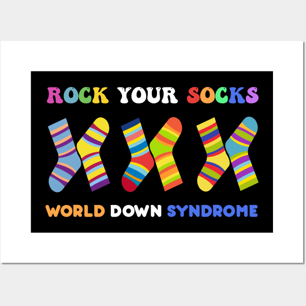 Rock Your Socks World Down Syndrome Da Cute 3-21 Trisomy 21 Wall Art by DonVector